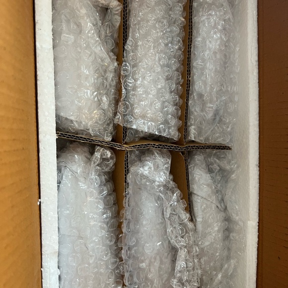 Set of 6 Arhaus textured gold drop ornament.New in box. No longer available - Picture 3 of 4